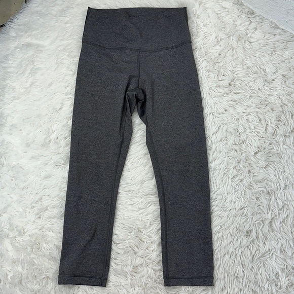 Lululemon Wunder Under Crop (High-Rise) *Luxtreme 21" Heathered Black - Picture 1 of 4